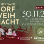 Motiv für die Wilsickower Dorfweihnachts mit Weihnachtsmarkt am 30. November 2024 auf dem Hof des Gästehauses Wilsickow.